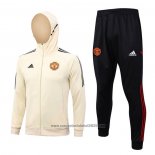 Fato de Treino Hoodie Manchester United 2023-2024 Amarelo