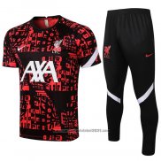 Fato de Treino Liverpool Manga Curta 2021-2022 Vermelho