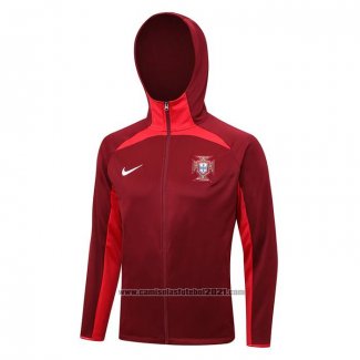 Jaqueta Hoodie Portugal 2023-2024 Vermelho