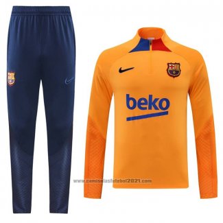 Sueter de Treinamento Barcelona 2022-2023 Laranja