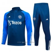 Sueter de Treinamento Manchester United 2023-2024 Azul