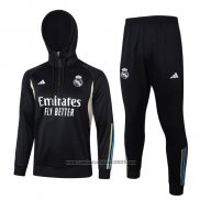 Sueter de Treinamento Real Madrid Crianca 2023-2024 Preto y Branco