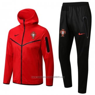 Fato de Treino Hoodie Portugal 2022-2023 Vermelho