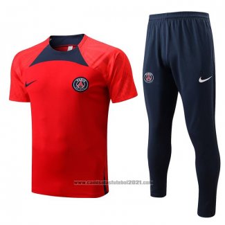 Fato de Treino Paris Saint-Germain Manga Curta 2022-2023 Vermelho