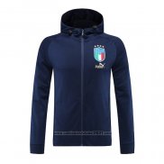 Jaqueta Hoodie Italia 2022-2023 Azul