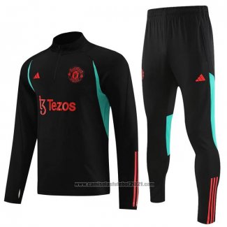 Sueter de Treinamento Manchester United Crianca 2023-2024 Preto