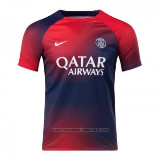 Camisola Pre Match del Paris Saint-Germain 2023 Azul y Vermelho