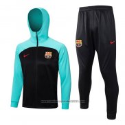 Fato de Treino Hoodie Barcelona 2022-2023 Azul Y Preto