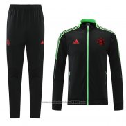 Jaqueta de Treinamento Manchester United 2021-2022 Preto
