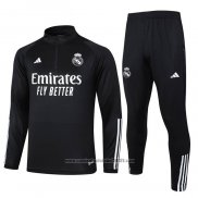 Sueter de Treinamento Real Madrid 2023-2024 Preto y Branco