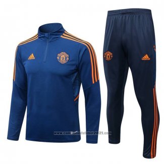 Sueter de Treinamento Manchester United 2022-2023 Azul