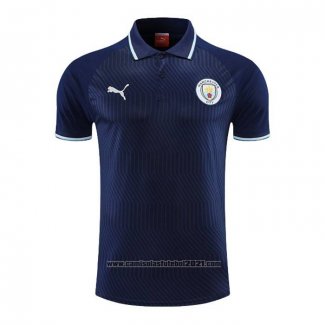 Camisola Polo del Manchester City 2022-2023 Azul Marino