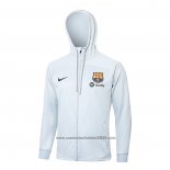 Jaqueta Hoodie Barcelona 2023-2024 Branco