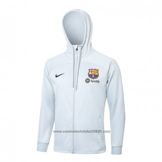 Jaqueta Hoodie Barcelona 2023-2024 Branco