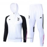 Sueter de Treinamento Juventus Crianca 2023-2024 Branco y Preto