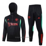 Sueter de Treinamento Manchester United Crianca 2023-2024 Preto y Vermelho