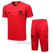 Fato de Treino Flamengo Manga Curta 2023-2024 Vermelho - Calcas Curta