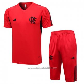 Fato de Treino Flamengo Manga Curta 2023-2024 Vermelho - Calcas Curta