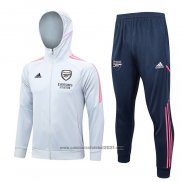 Fato de Treino Hoodie Arsenal 2023-2024 Cinza