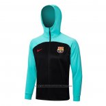 Jaqueta Hoodie Barcelona 2022-2023 Azul Y Preto