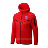 Jaqueta Hoodie Paris Saint-Germain Jordan 2022-2023 Vermelho