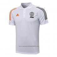 Camisola Polo Manchester United 2021-2022 Branco
