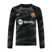 Camisola Barcelona Goleiro Manga Comprida 2023-2024 Preto