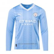 Camisola Manchester City 1º Manga Comprida 2023-2024