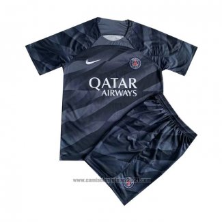 Camisola Paris Saint-Germain Goleiro Crianca 2023-2024 Preto