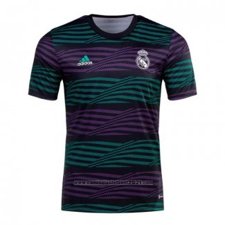 Camisola Pre Match del Real Madrid 2022 Verde Y Purpura