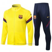 Jaqueta de Treinamento Barcelona Crianca 2020-2021 Amarelo