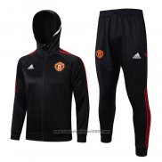 Fato de Treino Hoodie Manchester United 2022-2023 Preto