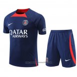 Fato de Treino Paris Saint-Germain Manga Curta 2022-2023 Azul Oscuro - Calcas Curta