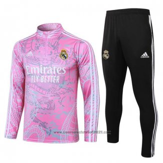 Sueter de Treinamento Real Madrid Crianca 2023-2024 Rosa