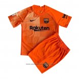 Camisola Barcelona Porteiro Crianca 2021-2022 Orange