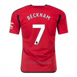 Camisola Manchester United Jogador Beckham 1º 2023-2024