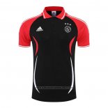 Camisola Polo del Ajax 2022-2023 Preto Y Vermelho