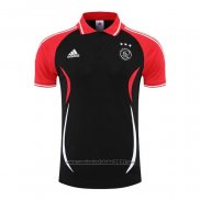 Camisola Polo del Ajax 2022-2023 Preto Y Vermelho