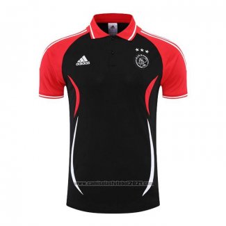 Camisola Polo del Ajax 2022-2023 Preto Y Vermelho