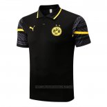 Camisola Polo del Dortmund 2022-2023 Preto Y Amarelo