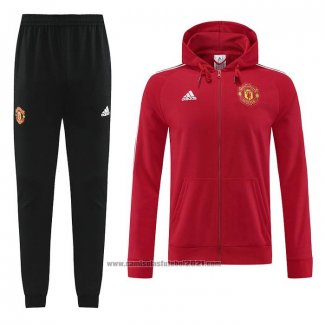 Fato de Treino Hoodie Manchester United 2022-2023 Vermelho