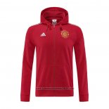 Jaqueta Hoodie Manchester United 2022-2023 Vermelho