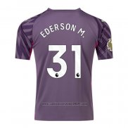 Camisola Manchester City Jogador Ederson M. Goleiro 2023-2024 Purpura