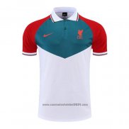 Camisola Polo del Liverpool 2022-2023 Verde Branco Vermelho