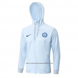 Jaqueta Hoodie Inter de Milao 2023-2024 Azul