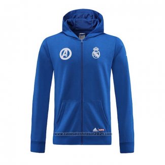 Jaqueta Hoodie Real Madrid 2022-2023 Azul