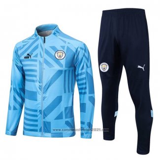 Jaqueta de Treinamento Manchester City 2022-2023 Azul Claro