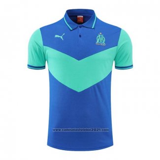 Camisola Polo del Olympique Marsella 2022-2023 Azul Y Verde