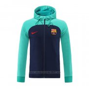 Jaqueta Hoodie Barcelona 2022-2023 Verde Y Azul