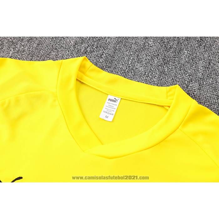 Fato de Treino Dortmund Manga Curta 2022-2023 Amarelo - Calcas Curta